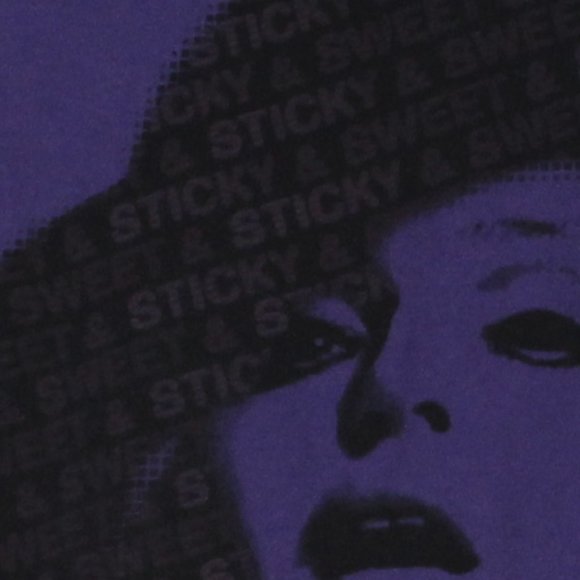 💜 American Aparrel Classic Girl Madonna Sweet & Sticky Purple Tee Juniors Large - Picture 2 of 5